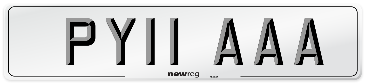 PY11 AAA Number Plate from New Reg